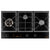 GLG90305 900mm 3 Burner Black Glass Cooktop