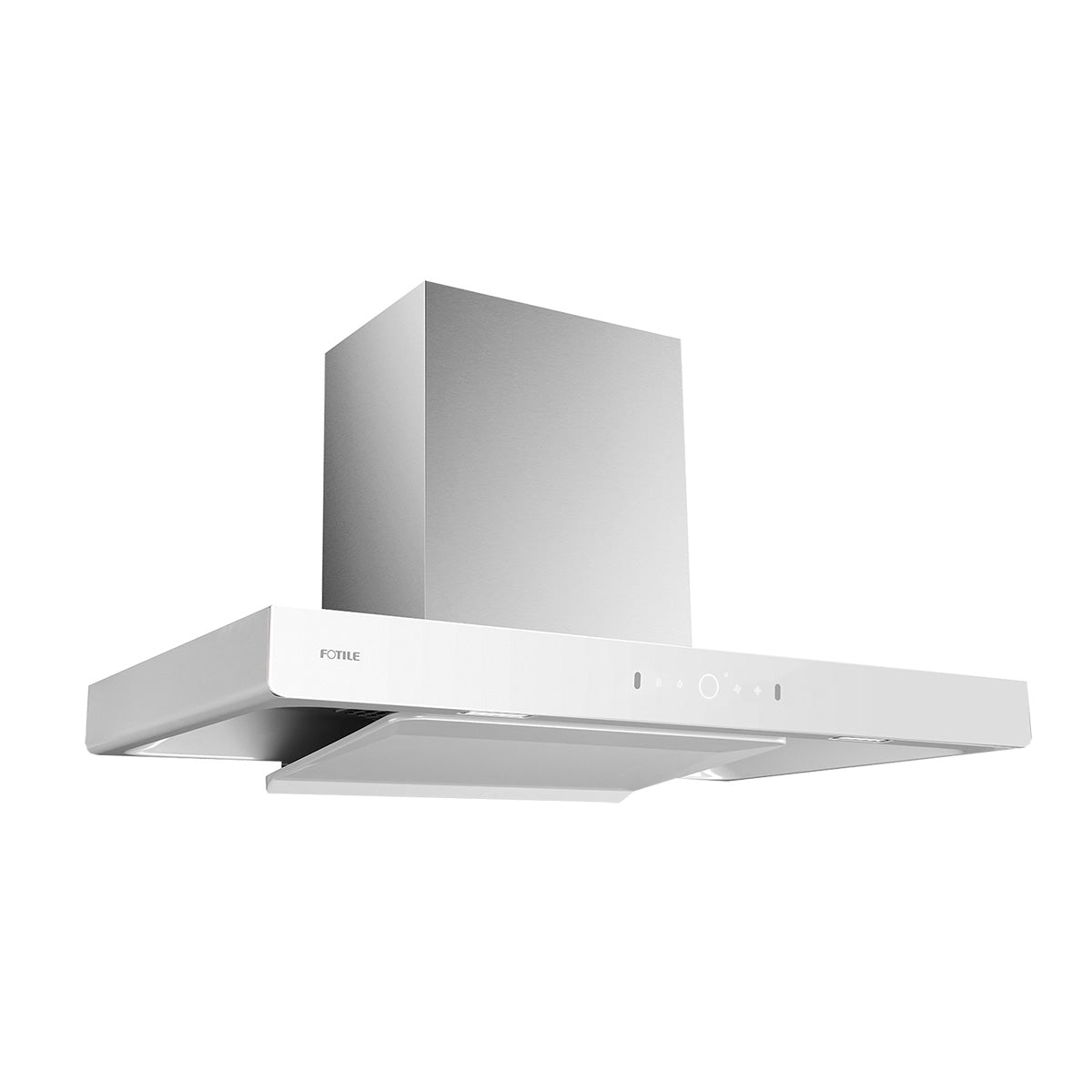 EMG9008-CW 900mm White Glass Built in/Canopy Rangehood