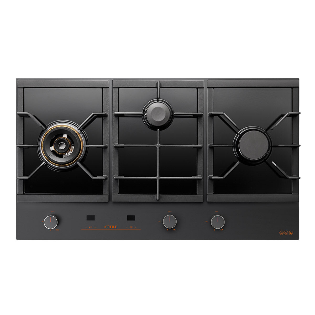 GLG90305-Y 900mm 3 Burner Cooktop Matte Grey