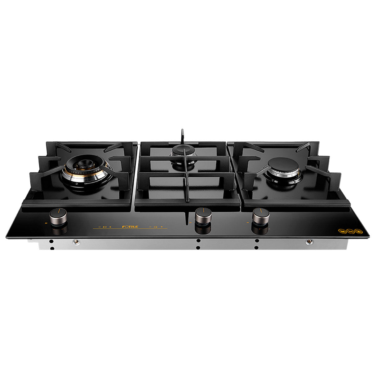 GLG90305 900mm 3 Burner Black Glass Cooktop